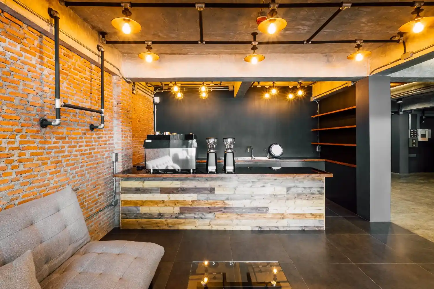 interior of coffee shop