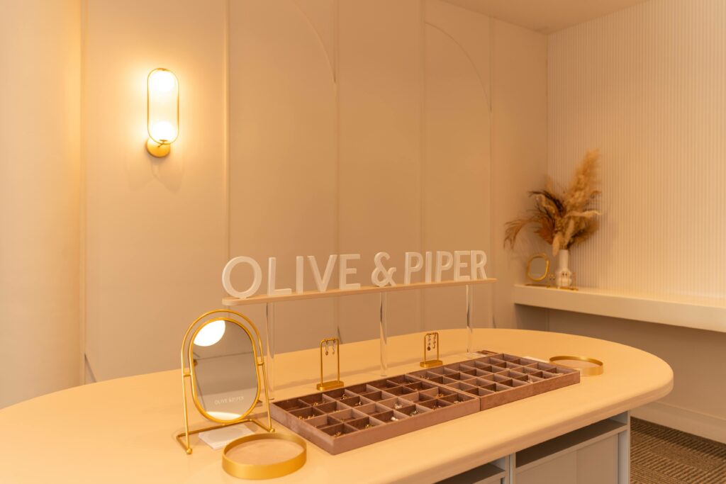 Olive and Piper jewelry brand headquarters office interior design in Vancouver
