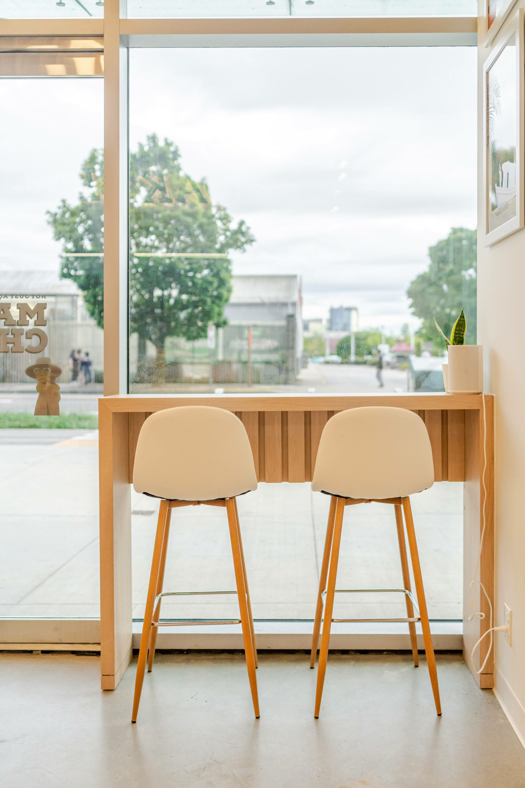 Oakberry Acai store interior in Vancouver, designed and built by Ark & Mason